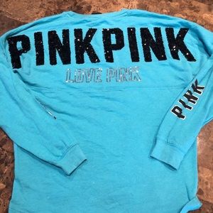 Pink glittery oversized shirt